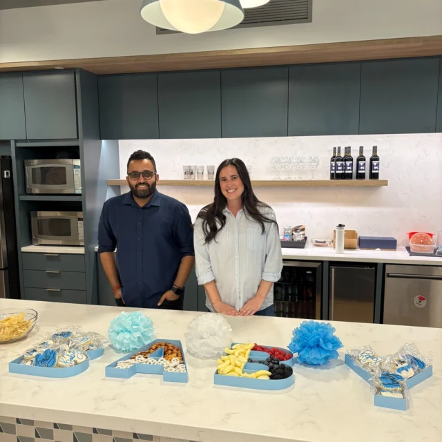 This week, we celebrated our two parents-to-be, Lauren and Max, with a T/K blue-filled baby shower! 🎉🩵 Max and his wife Kanvi are expecting a baby boy in May, and Lauren and her husband Adam are expecting a baby boy in June. We are so excited for our first-time parents! 💙